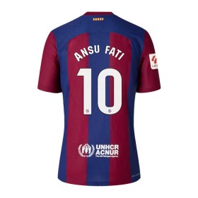 Koszulka FC Barcelona Ansu Fati 10 Dziecięcy Domowe 2023-24 Koszulki Piłkarskie Krótki Rękaw